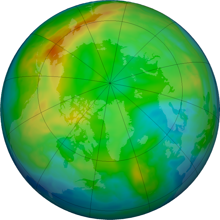 Arctic ozone map for 16 December 2015